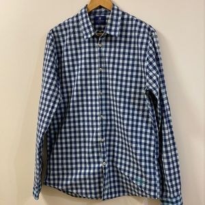 Scotch & Soda Men’s Gingham Print Long Sleeves